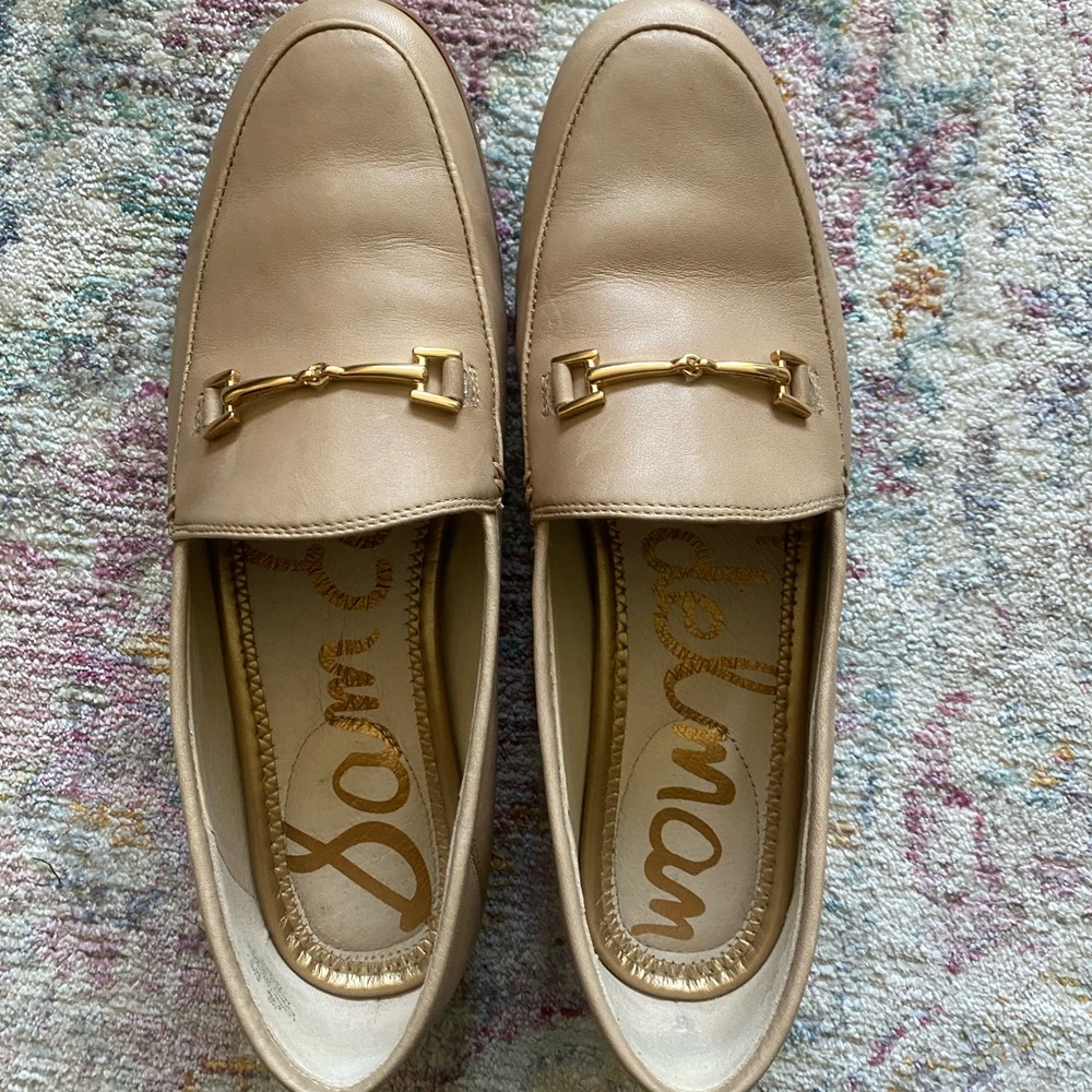 Sam Edelman Lorraine Rose Nude Leather Loafers